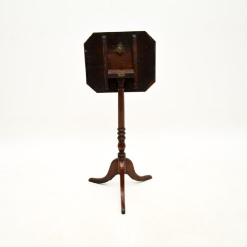 ANTIQUE GEORGIAN MAHOGANY TILT TOP SIDE TABLE - ADDITIONAL PHOTO 5