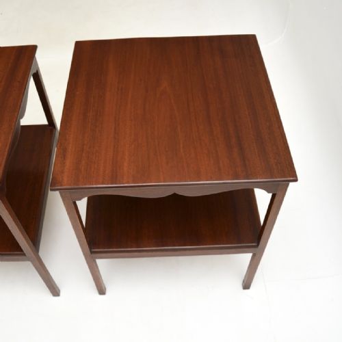 fig 1. Pair of Antique Mahogany Side Tables