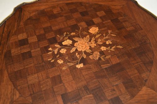 fig 1. Antique French Inlaid Marquetry Occasional Side Table