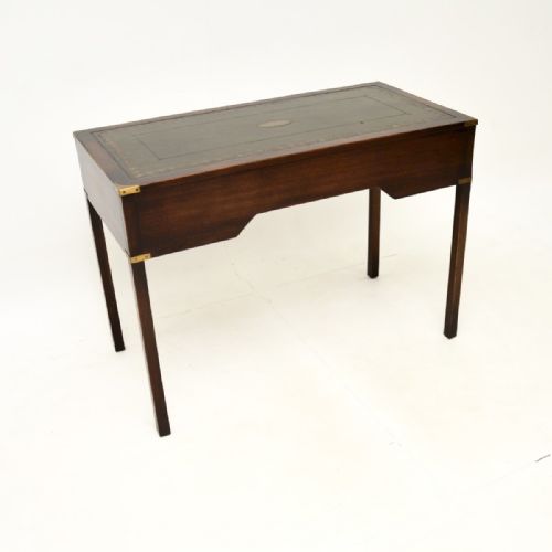 fig 1. Antique Mahogany Military Campaign Writing Table