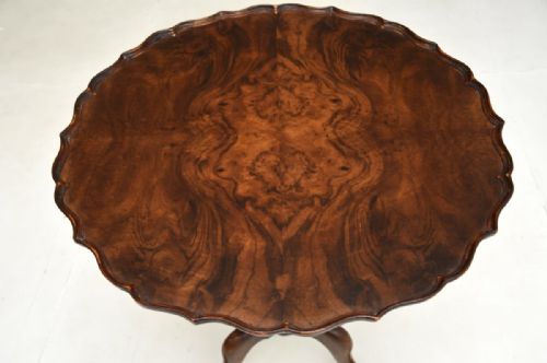 fig 1. Antique Burr Walnut Tilt Top Occasional Table