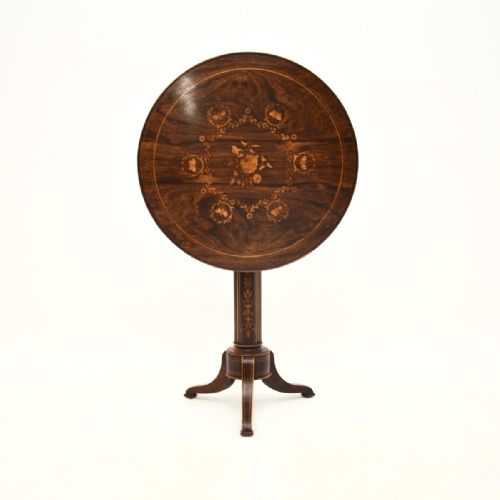 fig 1. Antique Victorian Inlaid Rosewood Occasional Table