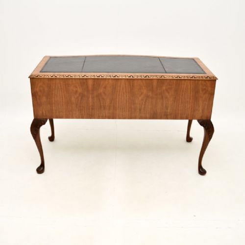 fig 1. Antique Burr Walnut Leather Top Desk