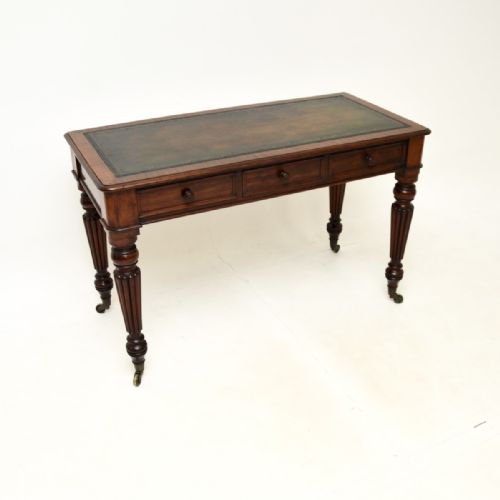 Antique William IV Mahogany Leather Top Writing Table
