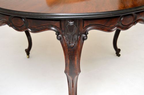 fig 1. Antique French Rosewood Circular Dining Table