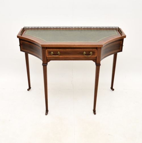 fig 1. Antique Edwardian Inlaid Mahogany Writing Table