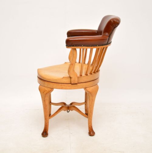 ANTIQUE VICTORIAN SWIVEL DESK CHAIR - ADDITIONAL PHOTO 4