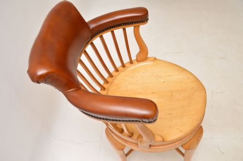 ANTIQUE VICTORIAN SWIVEL DESK CHAIR - ADDITIONAL PHOTO 9