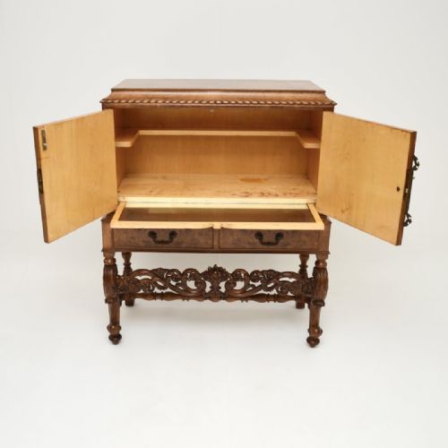 fig 2. Antique Burr Walnut Cocktail Drinks Cabinet