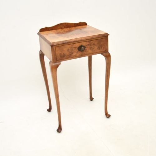 Antique Burr Walnut Side Table
