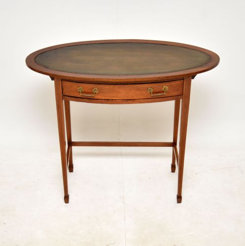 fig 1. Antique Edwardian Inlaid Mahogany Writing Table
