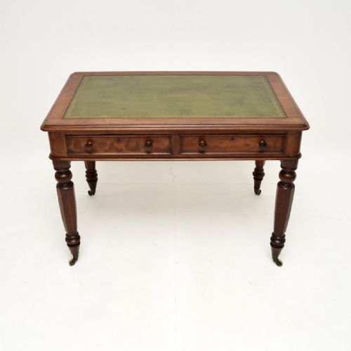 fig 1. Antique William IV Mahogany Leather Top Writing Table