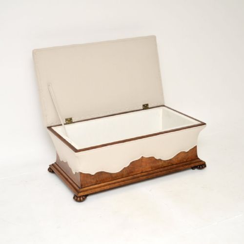 fig 1. Antique William IV Burr Walnut Ottoman Stool