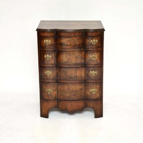 fig 1. Antique Figured Walnut Chest of Drawers