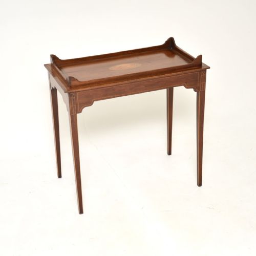Antique Edwardian Inlaid Mahogany Side Table
