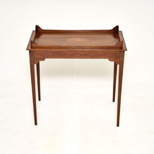 fig 1. Antique Edwardian Inlaid Mahogany Side Table