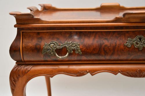 fig 1. Antique Burr Walnut Tray Top Side Table