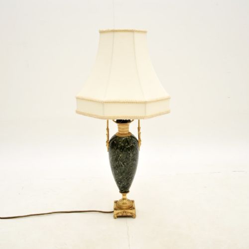 fig 1. Antique French Marble and Gilt Metal Table Lamp