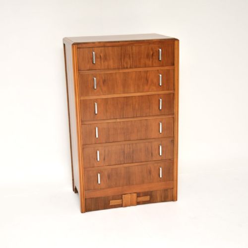 Art Deco Figured Walnut Chest of Drawers
