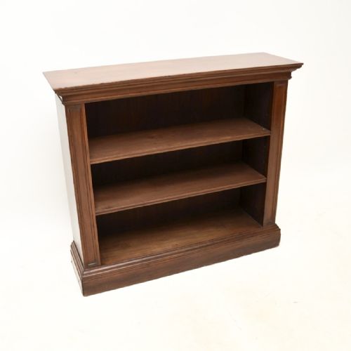 Antique Victorian Mahogany Open Bookcase
