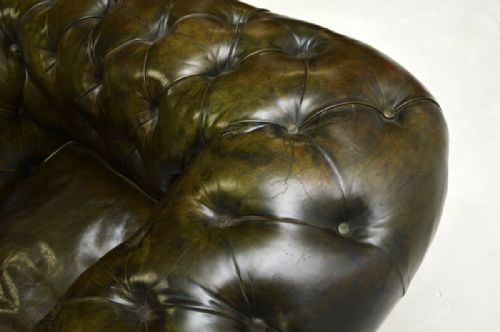 ANTIQUE VICTORIAN LEATHER CHESTERFIELD ARMCHAIR - ADDITIONAL PHOTO 9