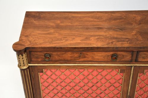 ANTIQUE REGENCY STYLE ROSEWOOD GRILL FRONT SIDEBOARD - ADDITIONAL PHOTO 7