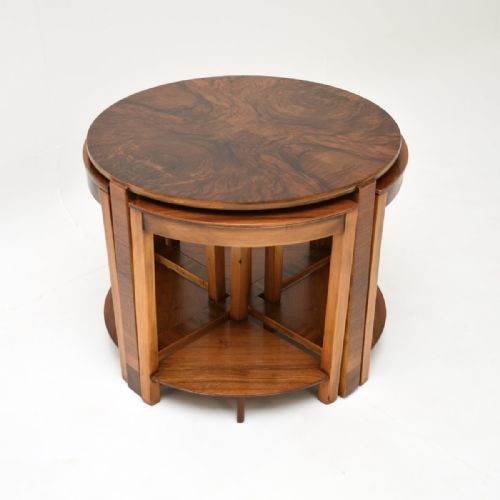 Art Deco Nesting Coffee Table in Walnut
