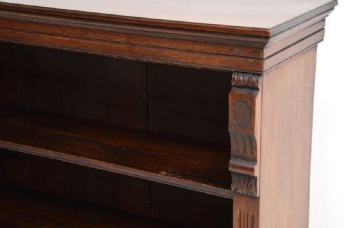 fig 1. Antique Victorian Mahogany Open Bookcase