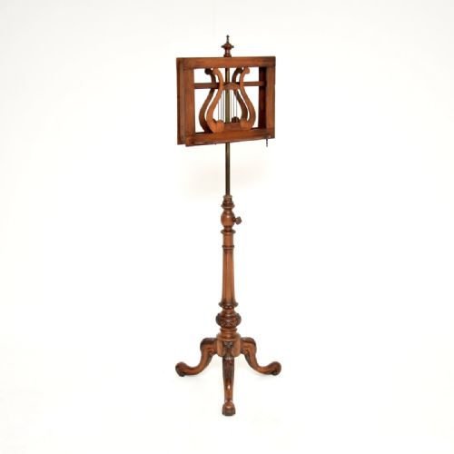 fig 1. Antique Victorian Carved Walnut Music Stand