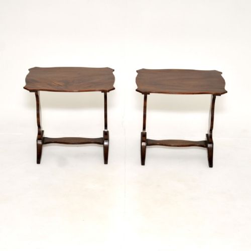 fig 1. Pair of Antique Mahogany Side Tables