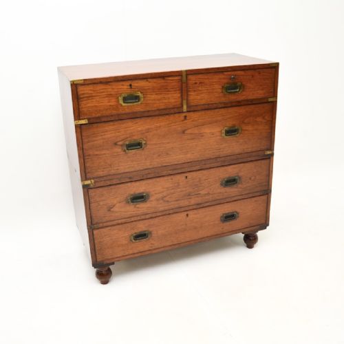fig 1. Antique Military Campaign Chest of Drawers
