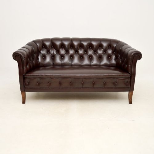 fig 1. Antique Swedish Leather Sofa