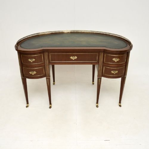fig 1. Antique Mahogany Leather Top Austrian Empire Desk