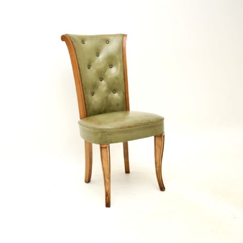 fig 2. Set of Eight Art Deco Leather and Walnut Dining Chairs by Hille