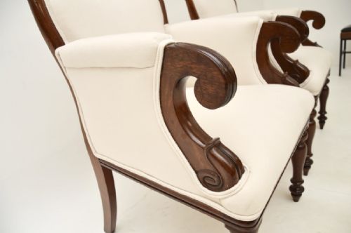 PAIR OF ANTIQUE WILLIAM IV PERIOD MAHOGANY ARMCHAIRS - ADDITIONAL PHOTO 4