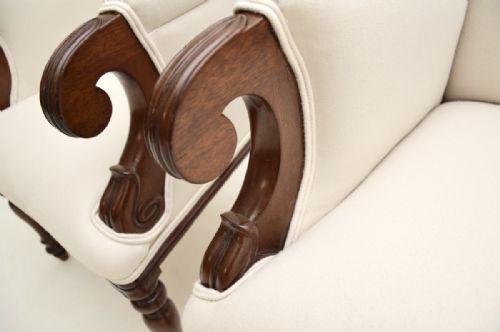 PAIR OF ANTIQUE WILLIAM IV PERIOD MAHOGANY ARMCHAIRS - ADDITIONAL PHOTO 7