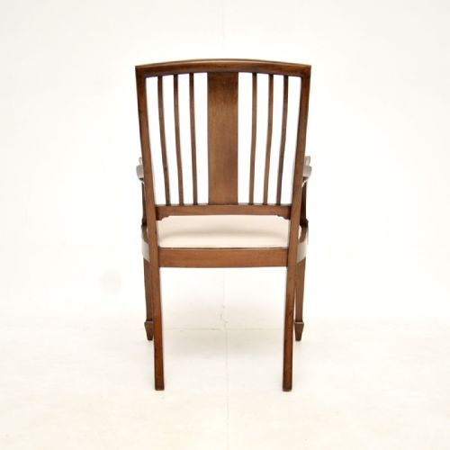 ANTIQUE EDWARDIAN INLAID MAHOGANY ARMCHAIR - ADDITIONAL PHOTO 9