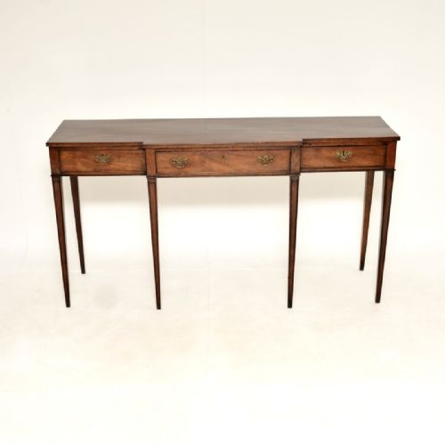 LARGE ANTIQUE GEORGIAN PERIOD MAHOGANY CONSOLE TABLE - ADDITIONAL PHOTO 1