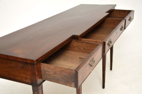 LARGE ANTIQUE GEORGIAN PERIOD MAHOGANY CONSOLE TABLE - ADDITIONAL PHOTO 7