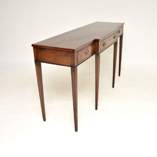 LARGE ANTIQUE GEORGIAN PERIOD MAHOGANY CONSOLE TABLE - ADDITIONAL PHOTO 9