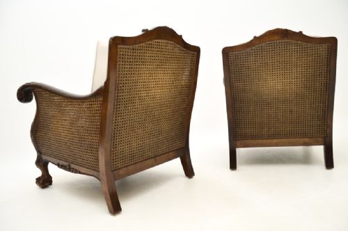 PAIR OF ANTIQUE SWEDISH SATIN BIRCH BERGRE ARMCHAIRS - ADDITIONAL PHOTO 11