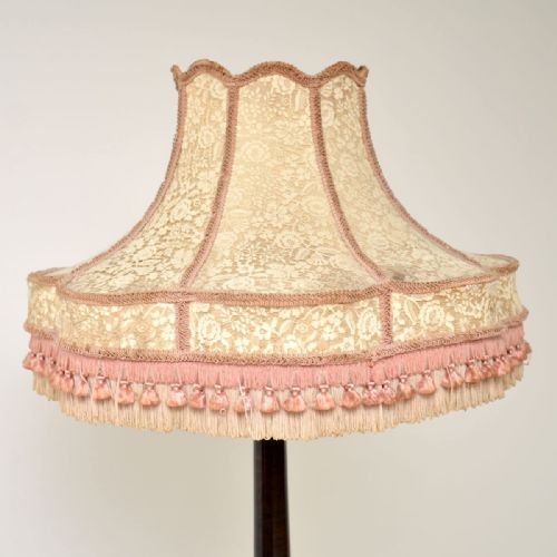 ANTIQUE VICTORIAN CARVED MAHOGANY FLOOR LAMP - ADDITIONAL PHOTO 7