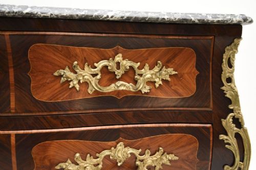 ANTIQUE FRENCH LOUIS XV MARBLE TOP COMMODE BY JACQUES BIRCKL - ADDITIONAL PHOTO 6