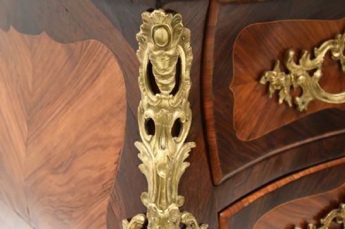 ANTIQUE FRENCH LOUIS XV MARBLE TOP COMMODE BY JACQUES BIRCKL - ADDITIONAL PHOTO 7