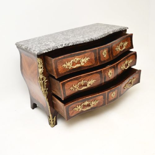 ANTIQUE FRENCH LOUIS XV MARBLE TOP COMMODE BY JACQUES BIRCKL - ADDITIONAL PHOTO 8