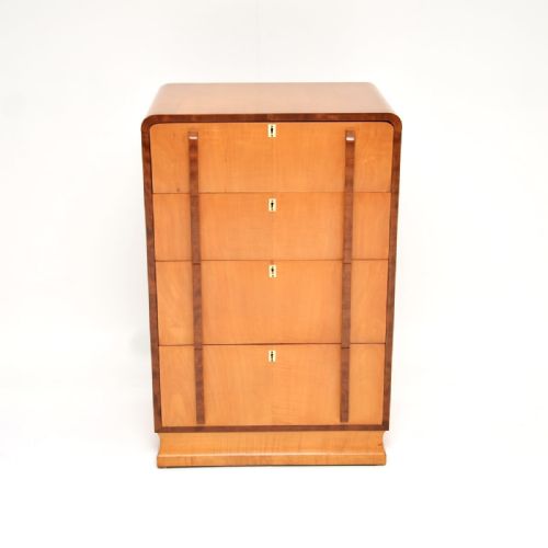 fig 1. Art Deco Sycamore and Walnut Chest of Drawers