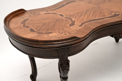 ANTIQUE FRENCH INLAID MARQUETRY COFFEE TABLE - ADDITIONAL PHOTO 1