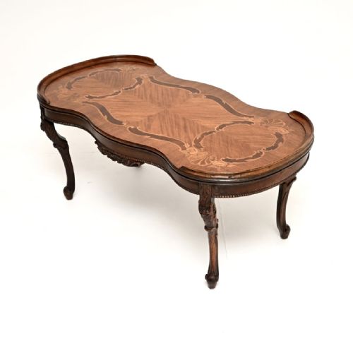 ANTIQUE FRENCH INLAID MARQUETRY COFFEE TABLE - ADDITIONAL PHOTO 4