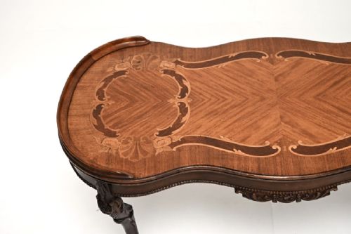 ANTIQUE FRENCH INLAID MARQUETRY COFFEE TABLE - ADDITIONAL PHOTO 5