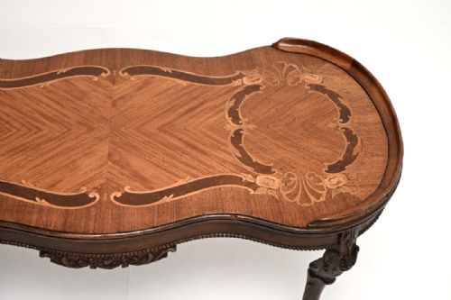 ANTIQUE FRENCH INLAID MARQUETRY COFFEE TABLE - ADDITIONAL PHOTO 7